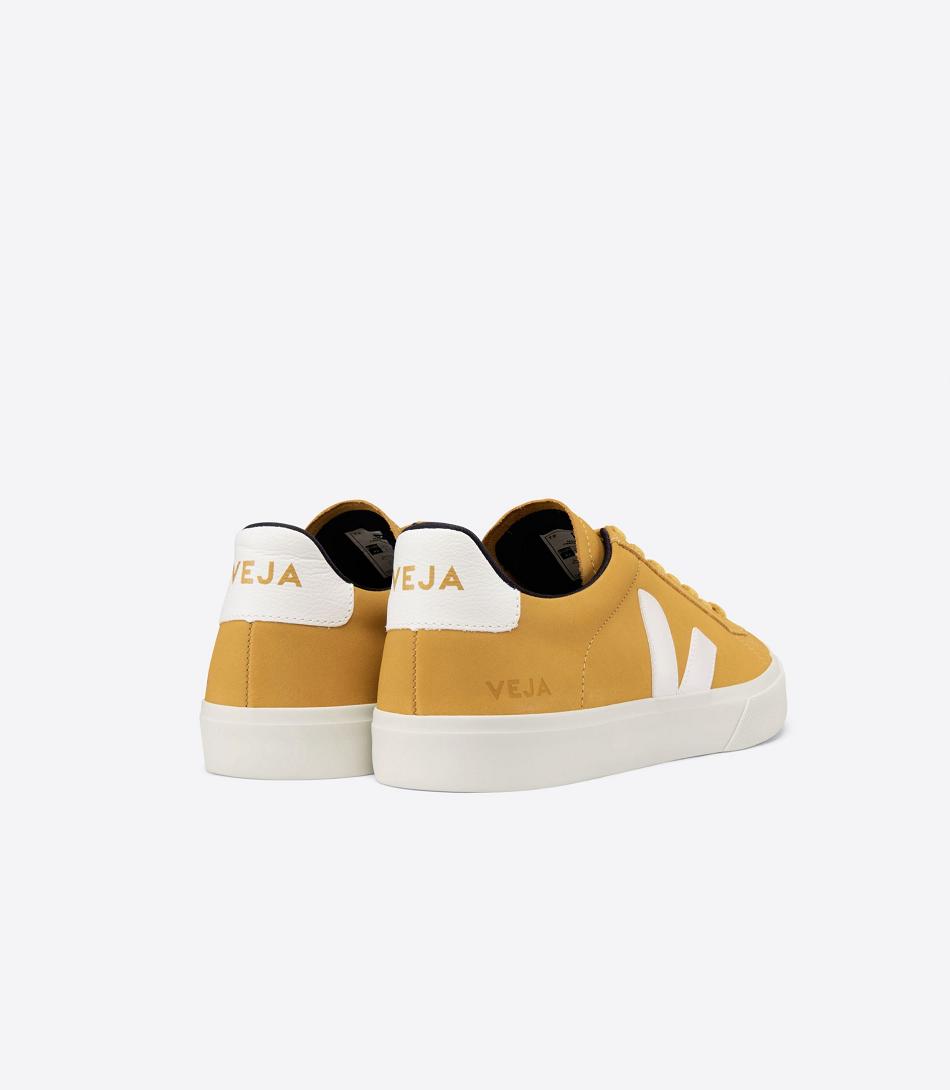 Adults Veja Campo Nubuck Moutarde Outlet Blancas | GCLEC66512