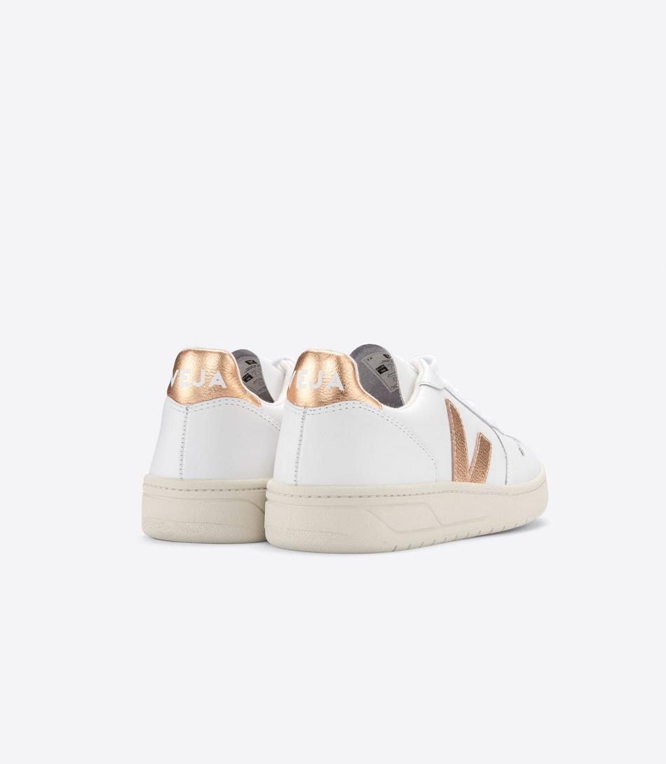 Adults Veja V-10 Cuero Venus Outlet Blancas | DCLKV70260