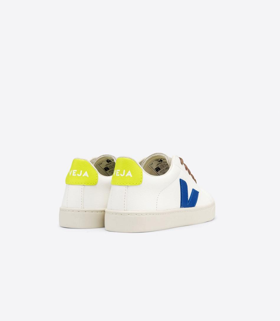 Esplar Veja Laces Chromefree Cuero Jaune Fluo Niños Blancas Indigo | CLNEJ67342