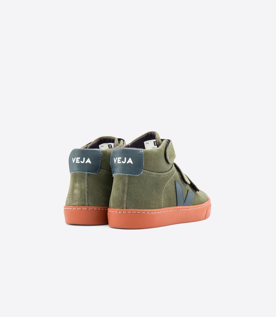 Esplar Veja Mid Gamuza Mud Nautico Rust Sole Niños Rojas | ZCLNQ16791