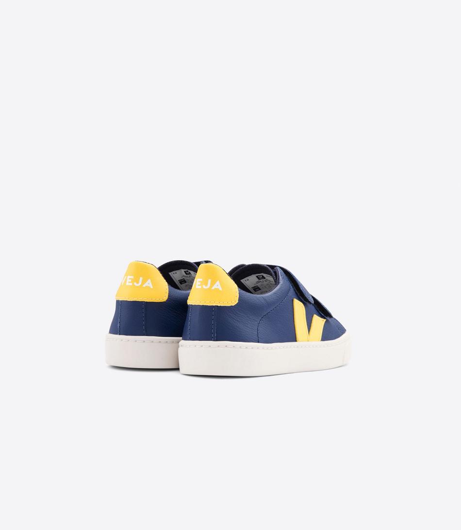 Kids Veja Esplar Chromefree Cuero Cobalt Tonic Outlet Azules Oscuro | CLNZX85391