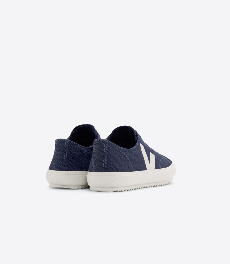 Kids Veja Flip Elastic Laces Lona Marine Pierre Vegan Azules | CLJKU52412