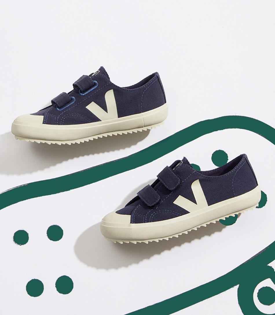 Kids Veja Ollie Lona Marine Pierre Vegan Azules | CLNEJ30098