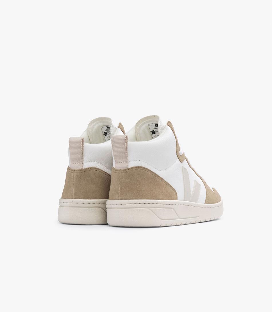 V-15 Veja Chromefree Cuero Pierre Sahara Hombre Blancas | QCLWA62270