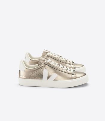 Adults Veja Campo Chromefree Cuero Bronze Outlet Marrones Blancas | QCLWA68080