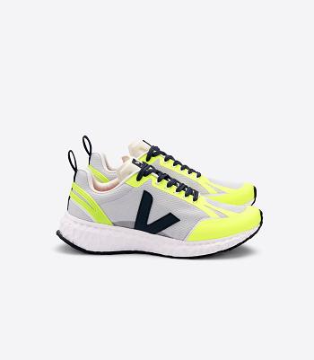 Adults Veja Condor Mesh Light Jaune Fluo Outlet Gris Claro | DCLVO92713