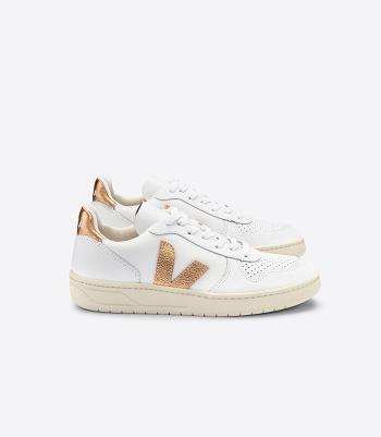 Adults Veja V-10 Cuero Venus Outlet Blancas | DCLKV70260