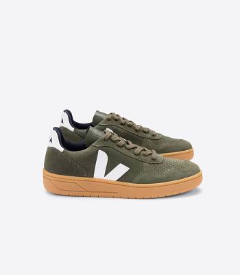 Adults Veja V-10 Gamuza Mud Gum Sole Outlet Blancas | MCLFT51265