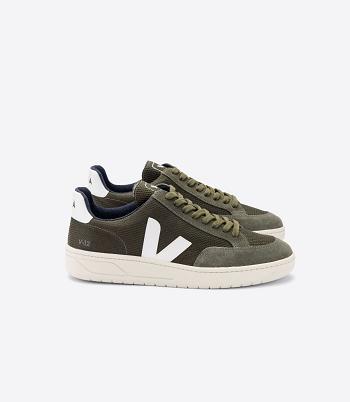 Adults Veja V-12 B-mesh Outlet Verde Oliva Blancas | YCLVQ59182