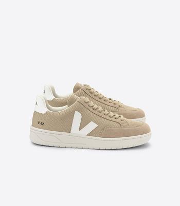 Adults Veja V-12 Vegan Alveomesh Dune Vegan Blancas | CLDFL82323