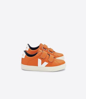 Esplar Veja Chromefree Cuero Pumpkin Niños Blancas | TCLWZ50459