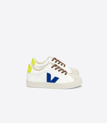 Esplar Veja Laces Chromefree Cuero Jaune Fluo Niños Blancas Indigo | CLNEJ67342