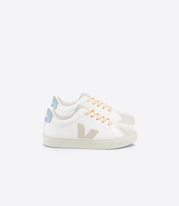 Esplar Veja Laces Chromefree Cuero Sable Steel Niños Blancas Gris | LCLSX49473