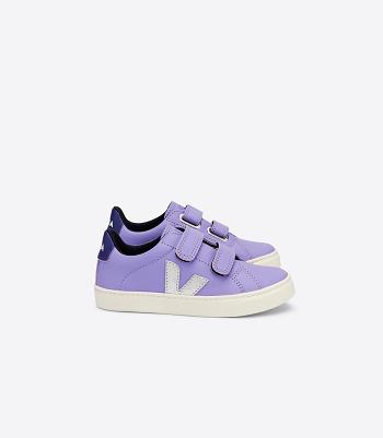 Kids Veja Esplar Chromefree Cuero Lavande Outlet Plateadas Moradas | CLDYB32842