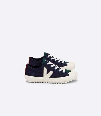 Kids Veja Flip Laces Lona Multico Marine Vegan Azules | CLEGJ23423