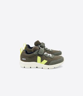 Kids Veja Gorilla B-mesh Jaune Fluo Outlet Verde Oliva | CLJBT50831