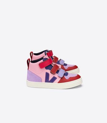 Kids Veja V-10 Mid Chromefree Make My Lemonade Guimauve Outlet Rosas | BCLSO35416