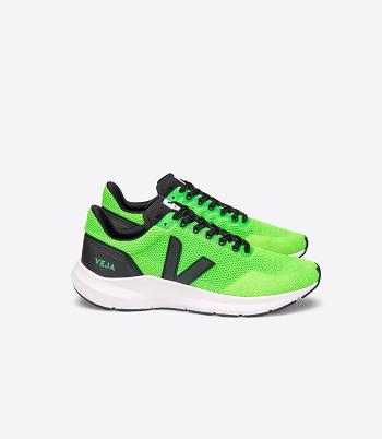 Marlin Veja V-knit Vert Fluo Hombre Negras | ECLHC76678