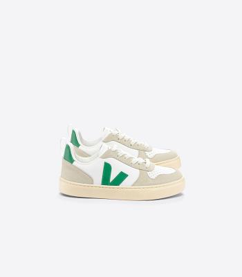 V-10 Veja Chromefree Cuero Emeraude Almond Niños Blancas | ECLVG67291