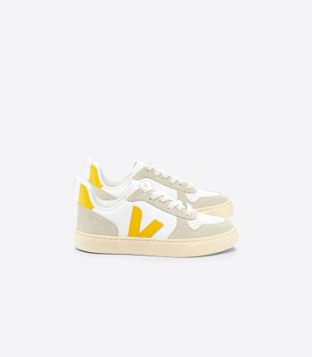 V-10 Veja Chromefree Cuero Ouro Almond Niños Blancas | ECLHC30192