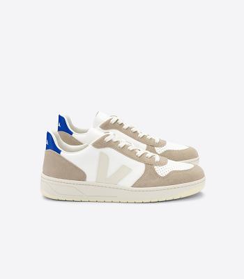 V-10 Veja Chromefree Cuero Sahara Paros Mujer Blancas | FCLHY49632