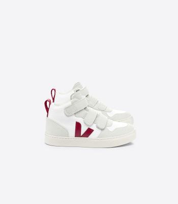 V-10 Veja Mid B-mesh Marsala Niños Blancas | CLJVR83721