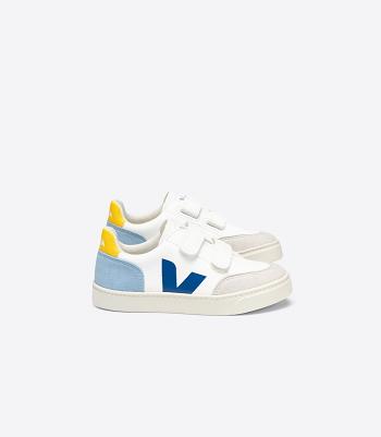 V-12 Veja Chromefree Cuero Multico Niños Blancas | ACLDF74600